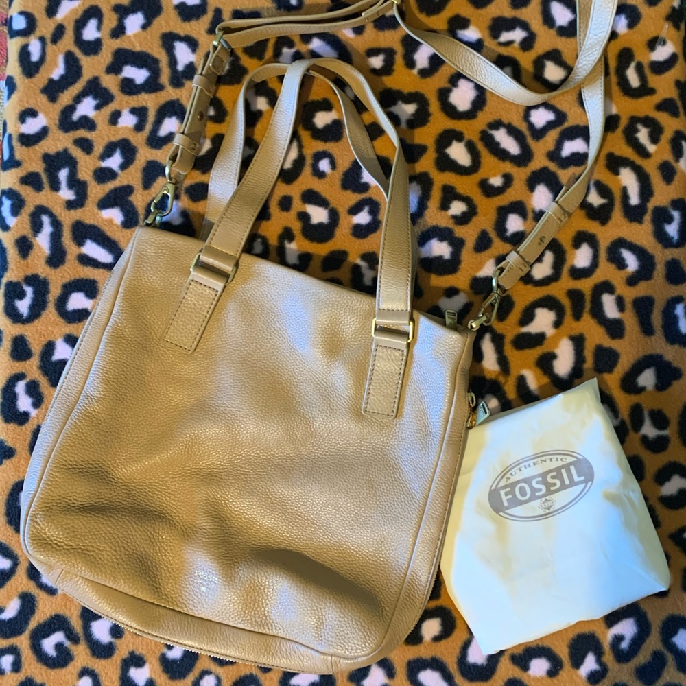 Fossil leather crossbody